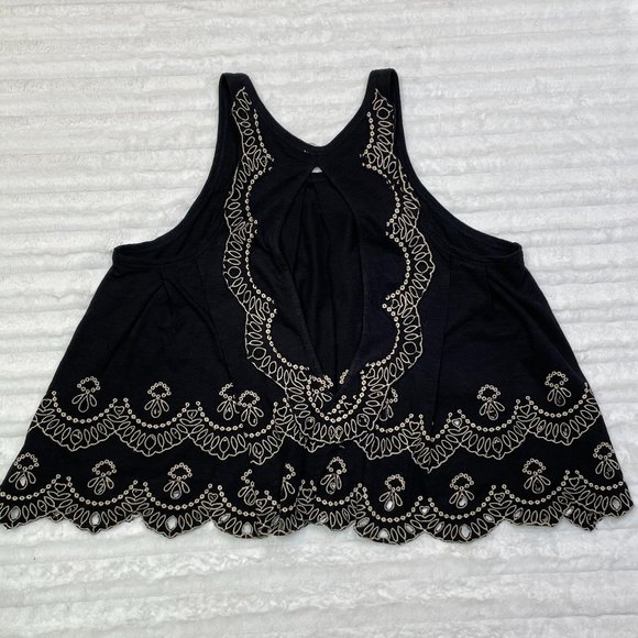 Free People Scallop Hem Embroidered Tank - Picture 3 of 10